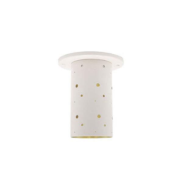 Ceiling Lamp Jean, White - H15 cm - Metal / Brass - image 1