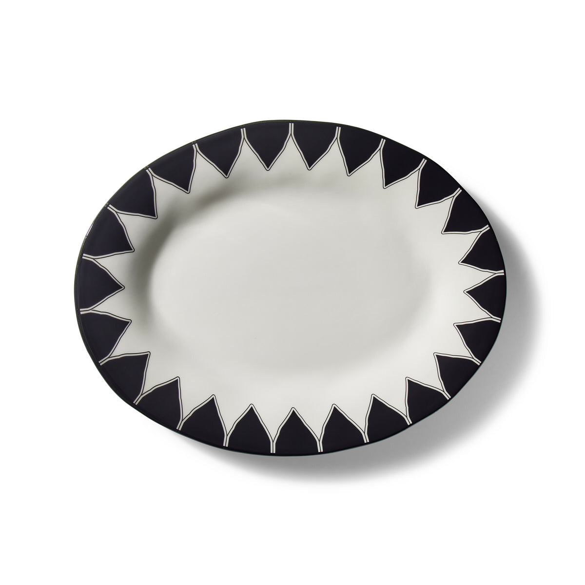 Oval Dish Daria, Black - L45 cm - Ceramic - image 1