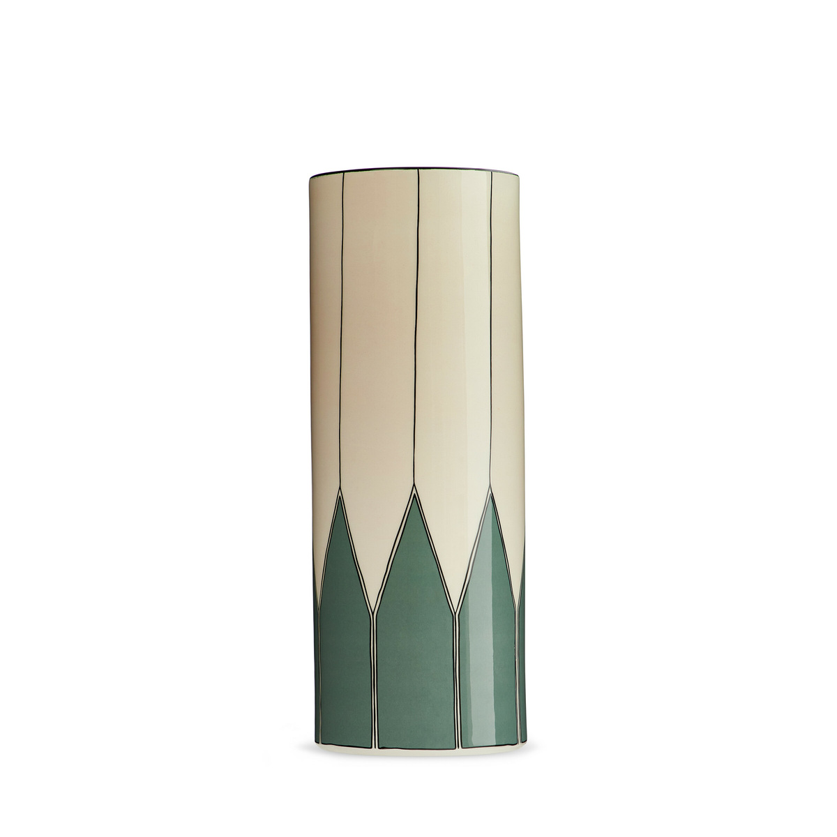 Daria vase - Large model, Eucalyptus - H32 x ø12 cm - Stoneware - image 1