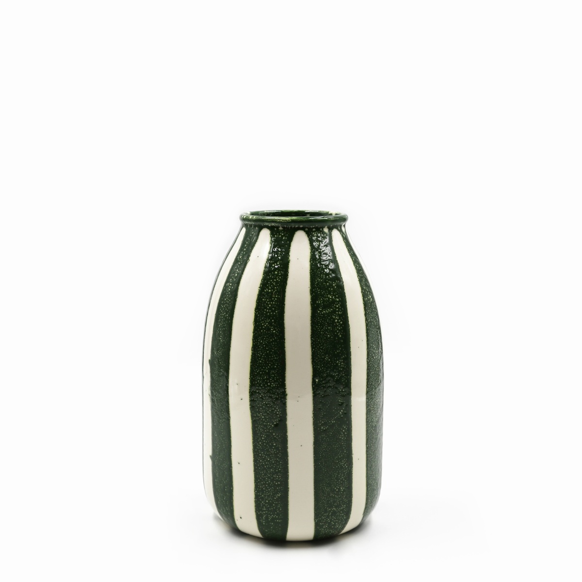Vase Décoratif Riviera, Vert - H24 cm - Céramique - image 1