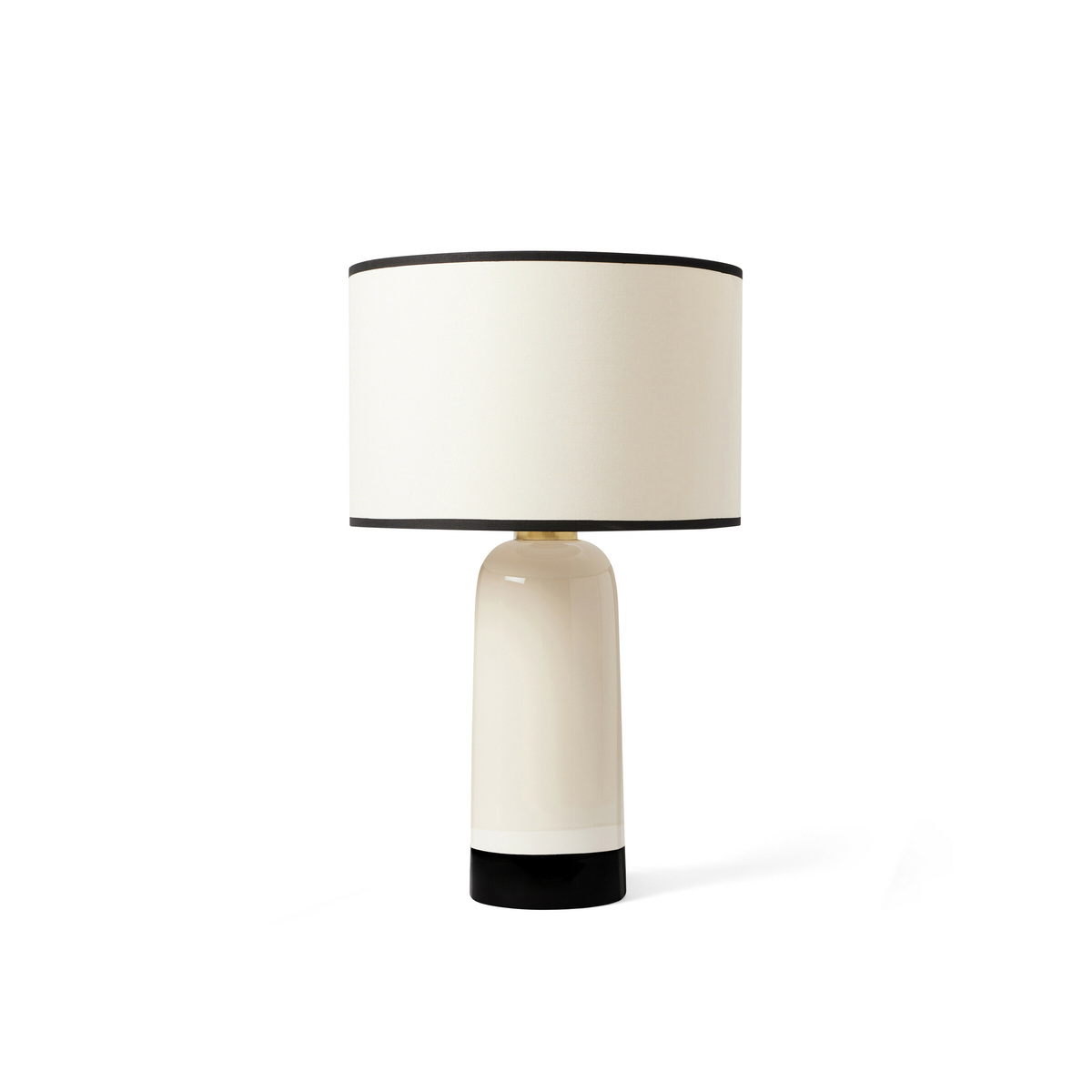 Lampe à poser Sicilia, Ecru - H50 cm - Céramique / Abat-jour Coton - image 1