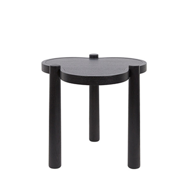 Table Agapé, Chêne teinté noir - ø52 x H50 cm - Chêne - image 1