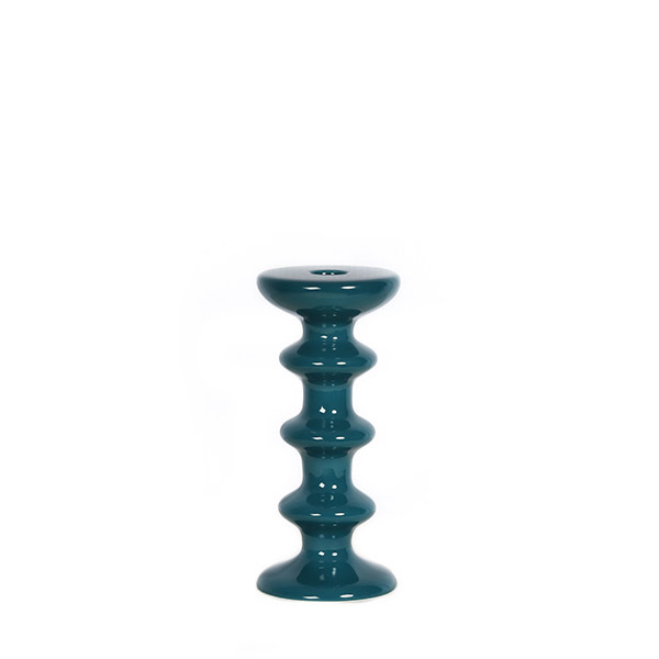 Candlestick Slave, Blue Sarah - ø8xH20 cm - Ceramic - image 1