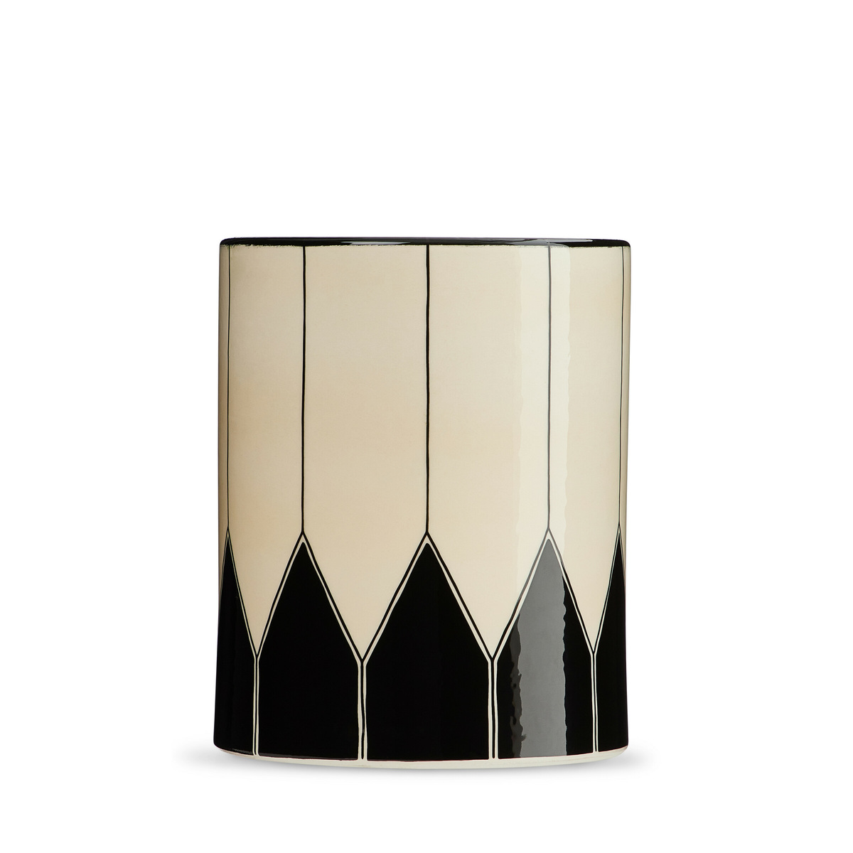 Daria vase - Medium model, Black - H19 x ø15,5 cm - Stoneware - image 1