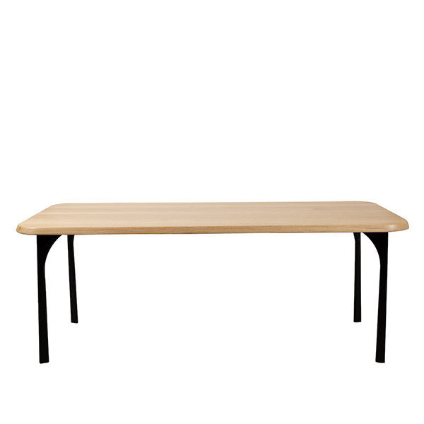 Table Haute Oasis, Naturel / Noir -	L200 x l90 x H75 cm - Chêne / Métal - image 1