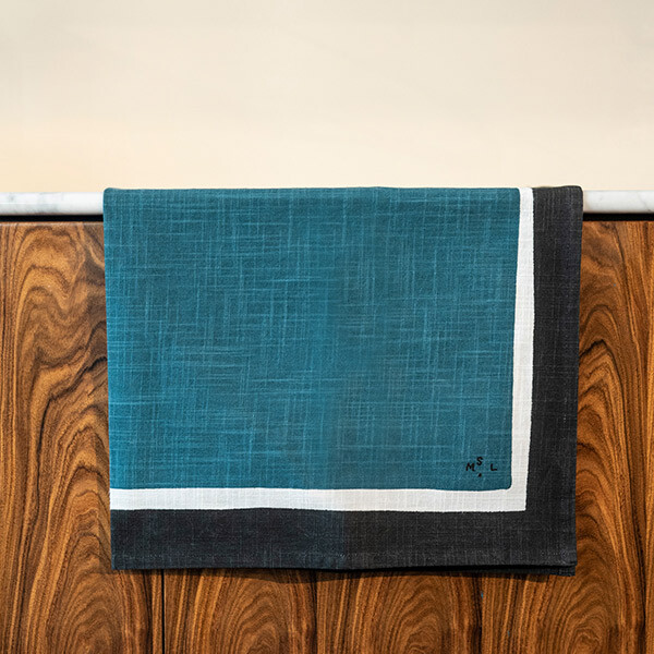 Tea Towel Sicilia, Bleu Sarah - 30 x 24 in- Linen / Cotton - image 2