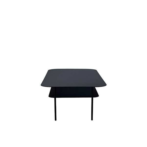 Table Basse Tokyo Rectangulaire, Noir - L150 x l70 x H40 cm - Acier Thermolaqué - image 2