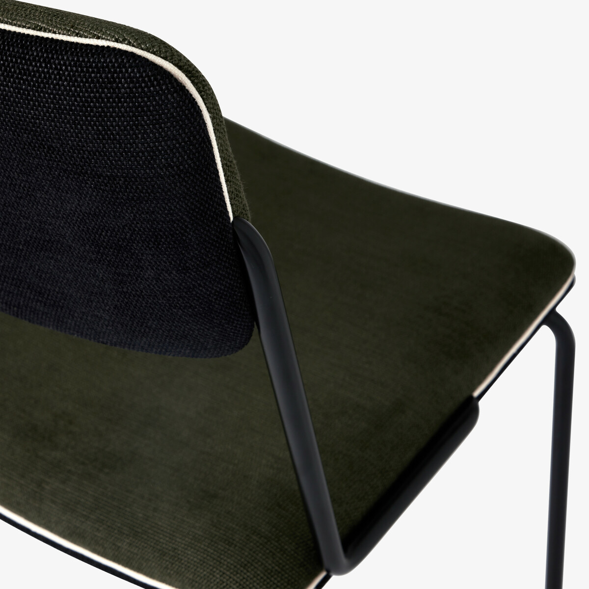 Chair Double Jeu, Green / Black - H85 x W51 x D43 cm - Cotton - image 2