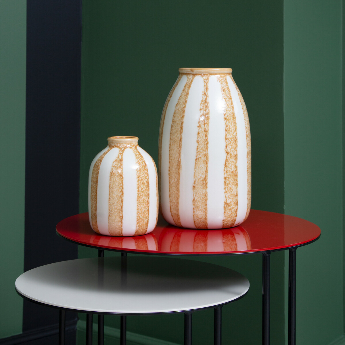 Decorative Vase Riviera, Amber - H24 cm - Ceramic - image 2