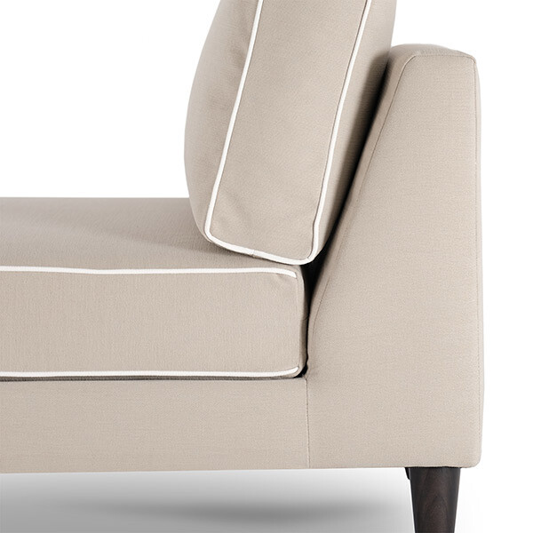 Flip Chair Noa, Beige / Black - H80 x W80 x D75 cm - Cotton / Wood - image 2