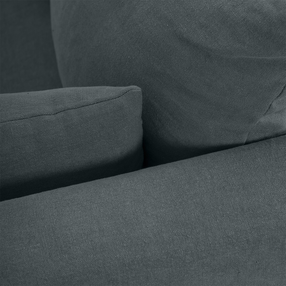 Box Sofa, L300 x P105 x H85 cm - Storm Blue - Linen - image 2
