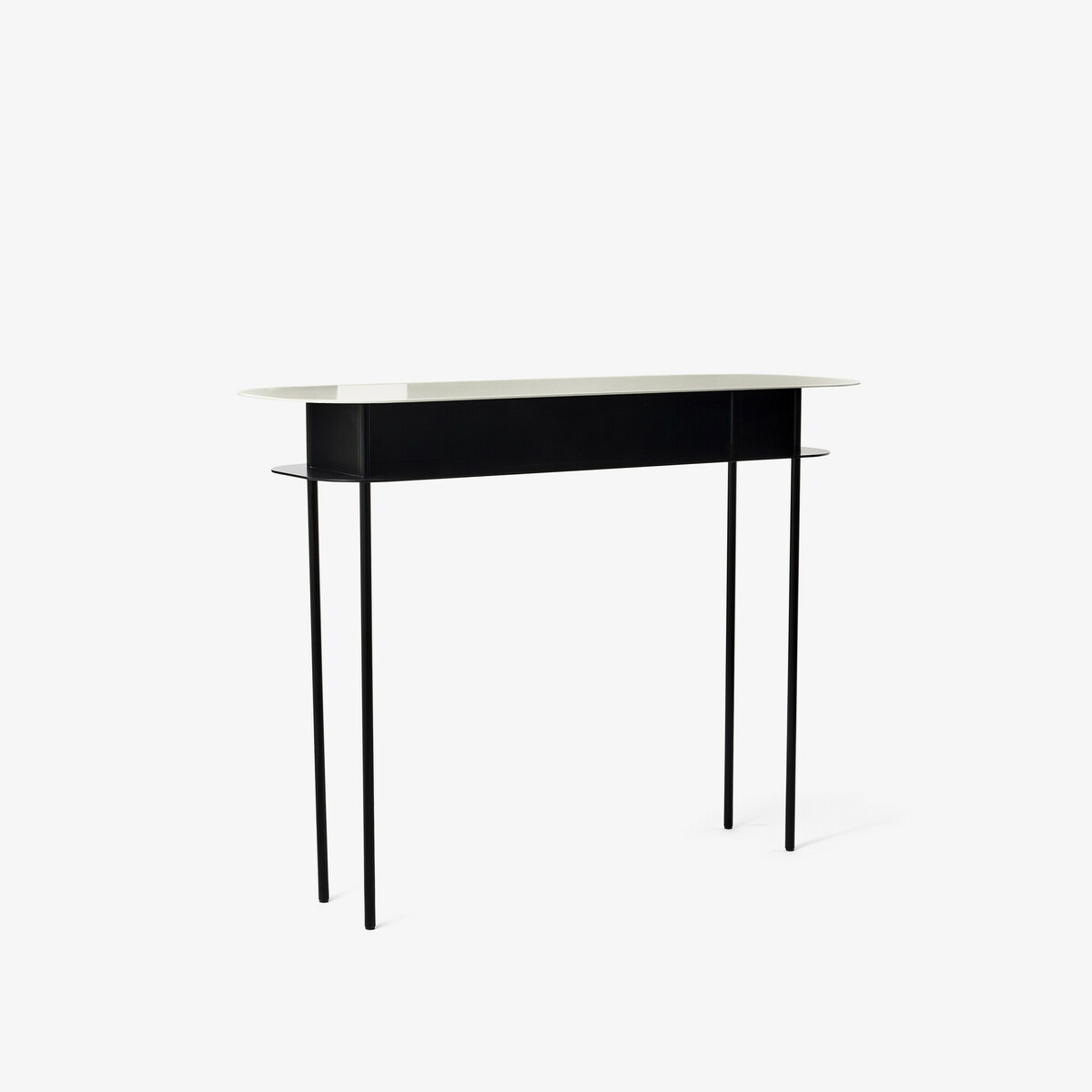 Console Table Tokyo, Off-White/Black - 110 x 40 x 85 cm - Powder coated steel - image 2
