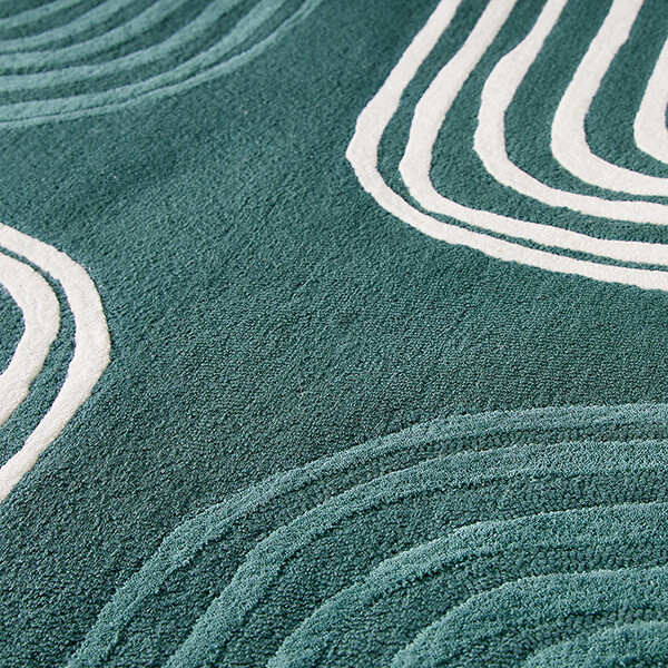 Carpet Labyrinth, Thé de Chine - 170 x 240 cm - Wool / Cotton - image 2