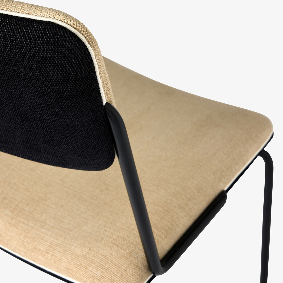 Chair Double Jeu, Leinen / Black - H85 x W51 x D43 cm - Cotton - image 2