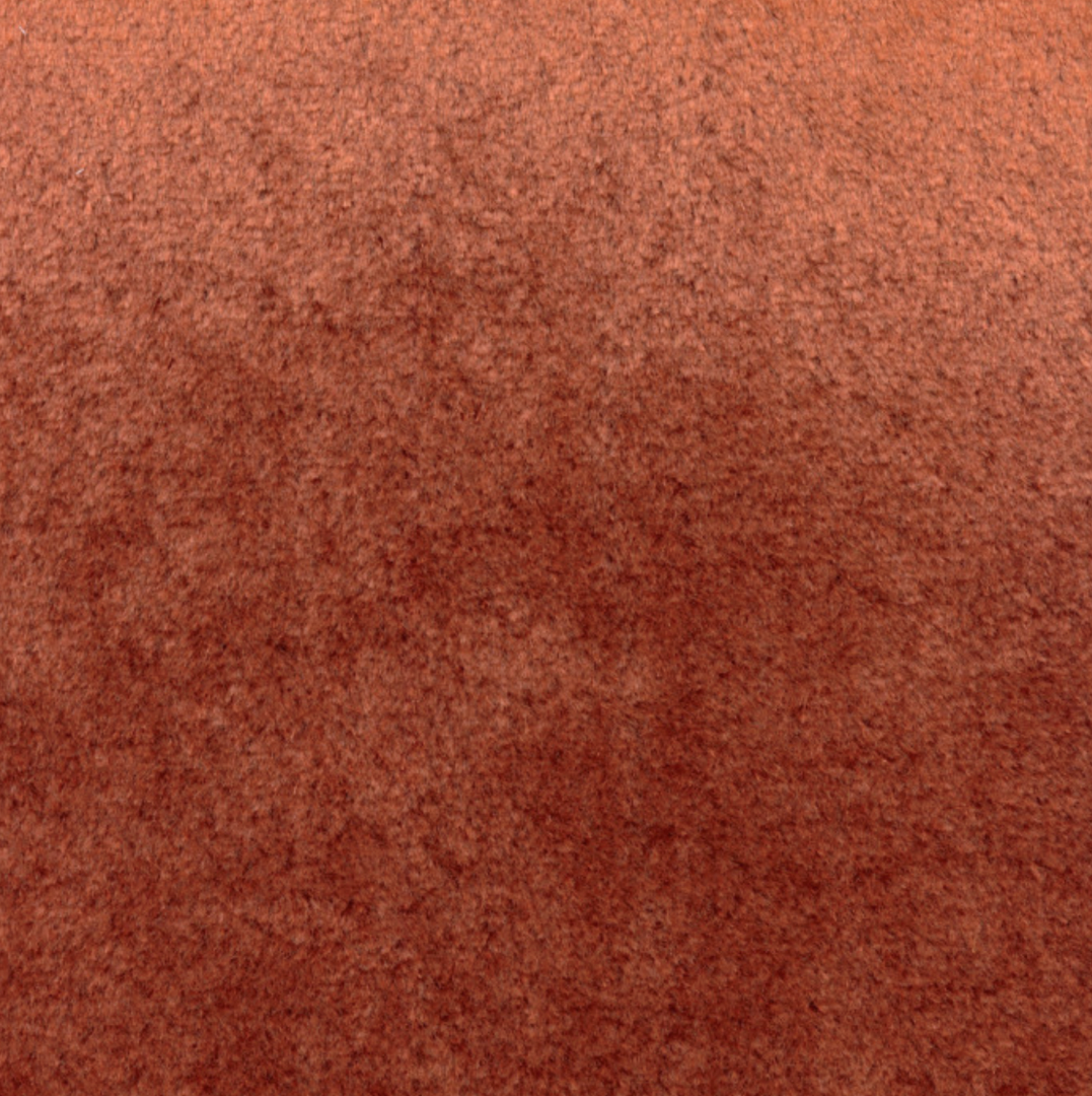 Nico large pouffe, Red - L56 x W56 x H42 cm - Walnut/Mohair - image 2