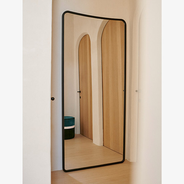 Mirror Ellipse, Black Oak - H180 cm - Oak - image 2