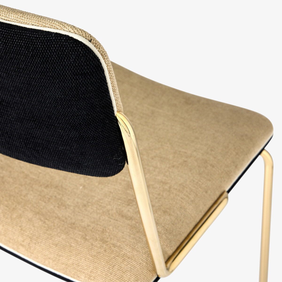 Chair Double Jeu, Leinen / Gold - H85 x W51 x D43 cm - Cotton - image 2