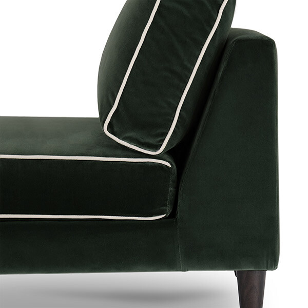 Flip Chair Noa, Green / Black- H80 x W80 x D75 cm - Velvet / Wood - image 2