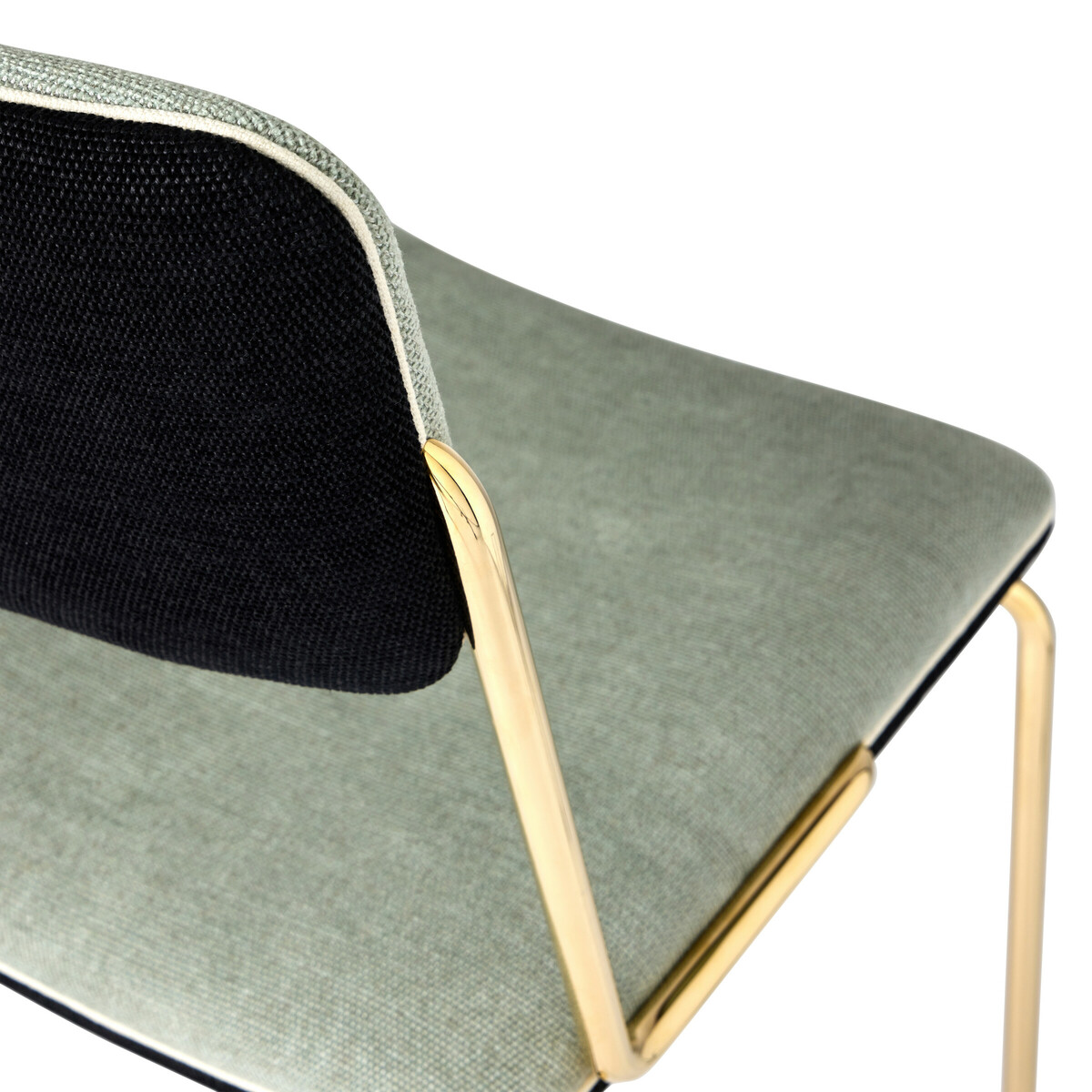 Chair Double Jeu, Almond / Gold - H85 x W51 x D43 cm - Cotton - image 2