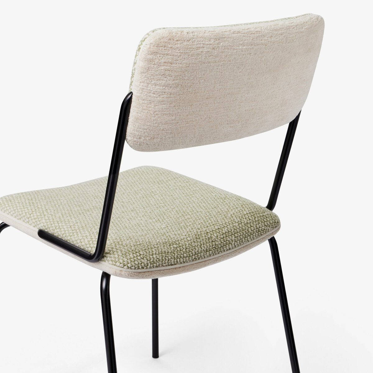 Chair Double Jeu - Publisher Fabric, Almond - H85 x W51 x D43 cm - Steel / Cotton - image 2