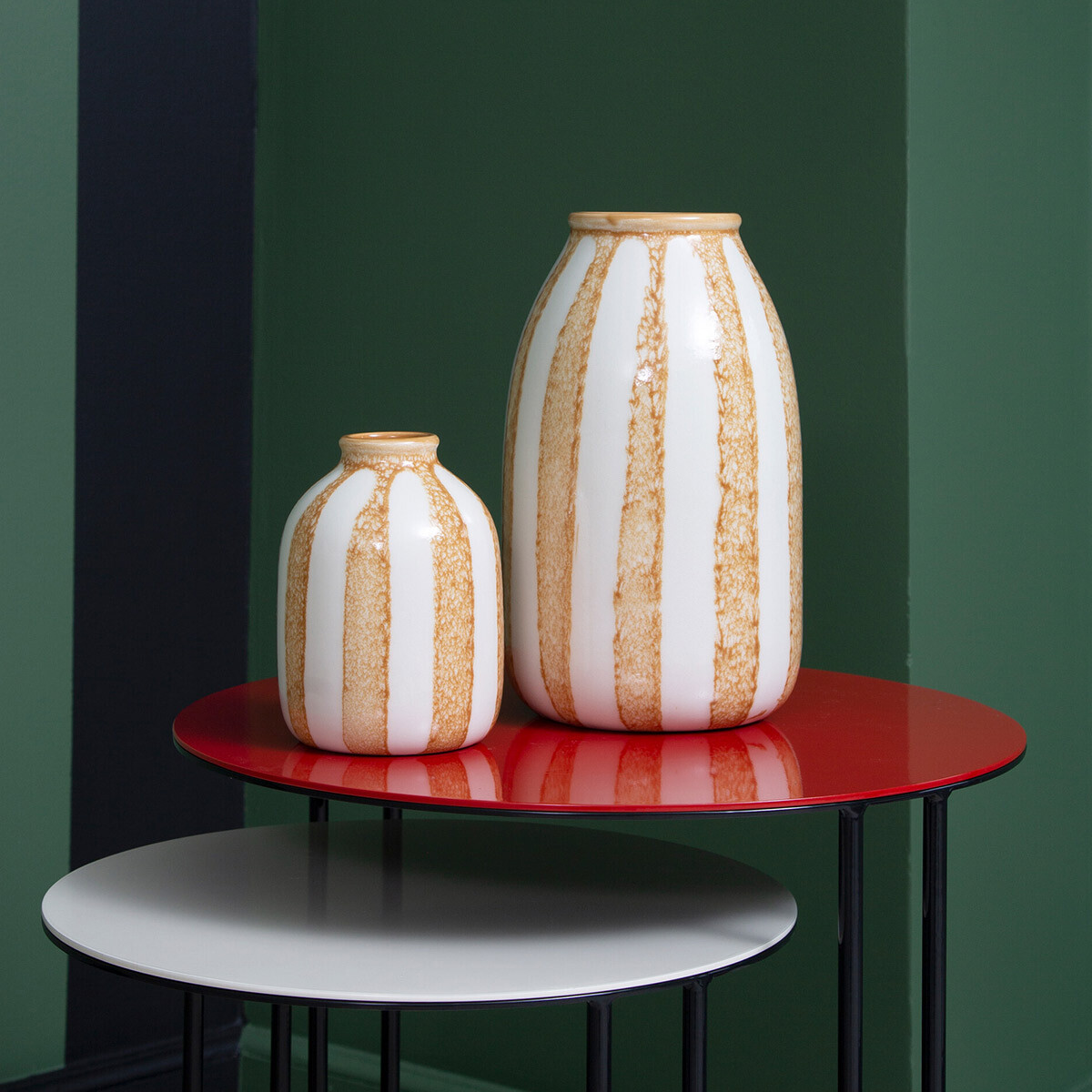 Decorative Vase Riviera, Amber - H36 cm - Ceramic - image 2