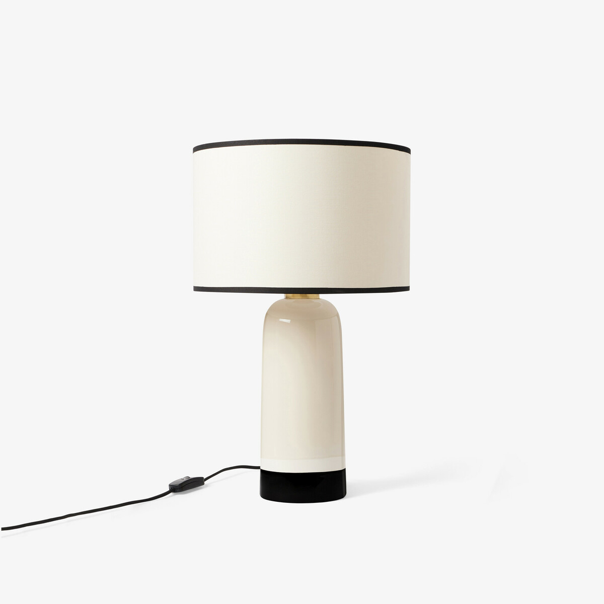 Table Lamp Sicilia, Off-White - H50 cm - Ceramic / Cotton shade - image 2