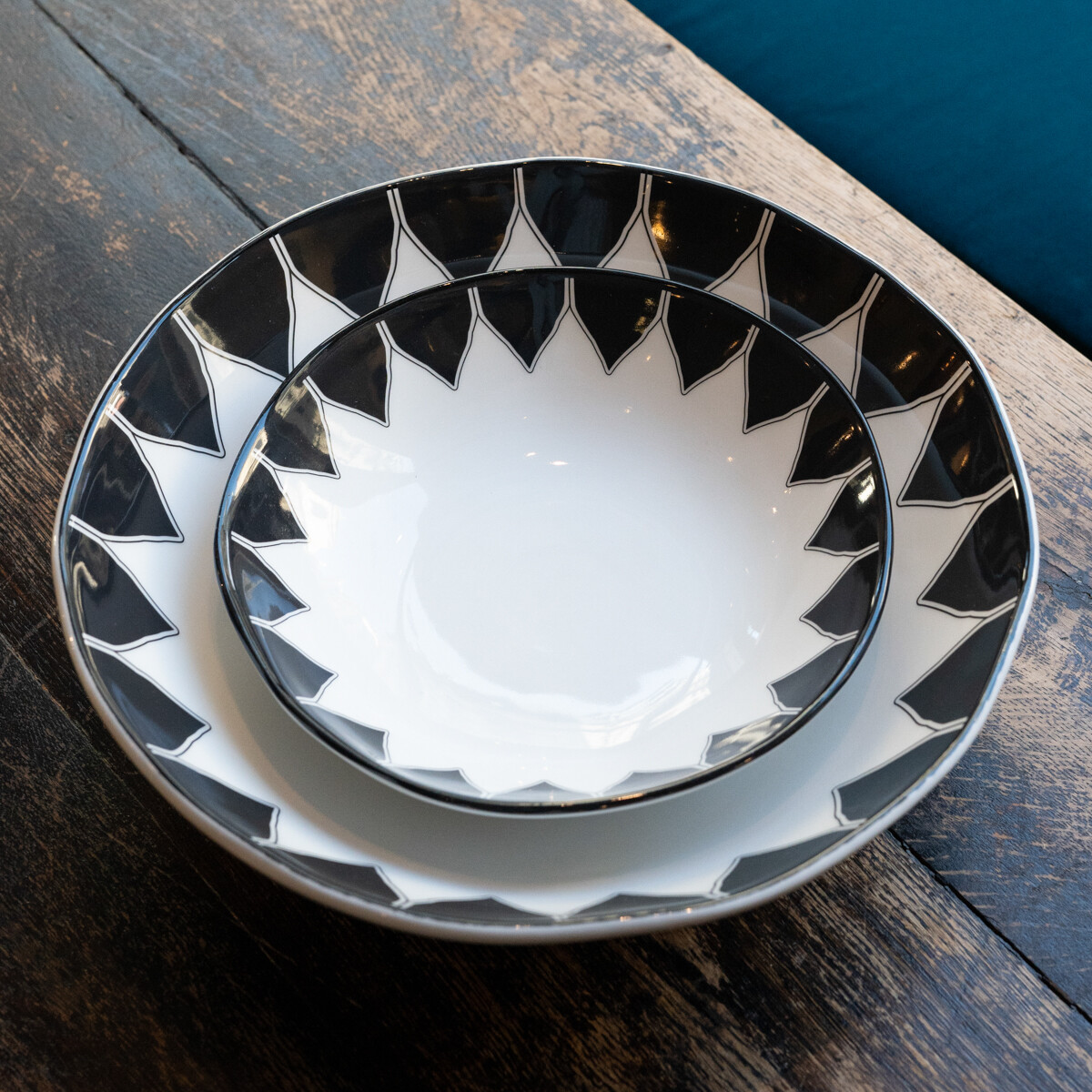 Soup Plate Daria, Black - ⌀23 cm - Ceramic - image 2