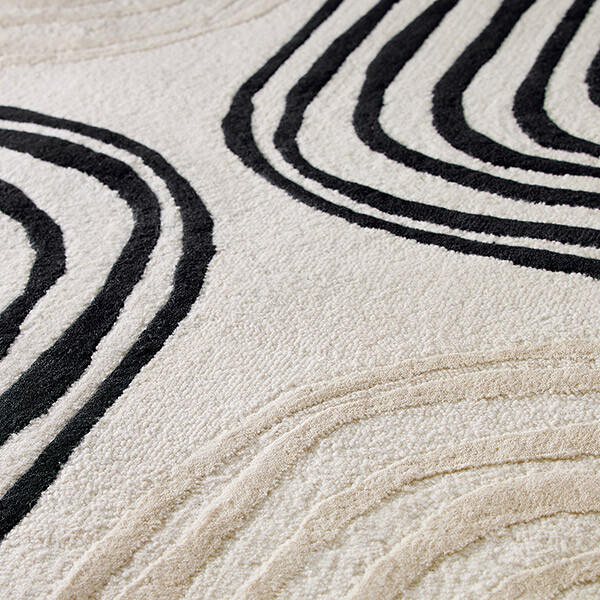 Round carpet Labyrinth, Jasmine - ø200 cm - Wool / Cotton - image 2