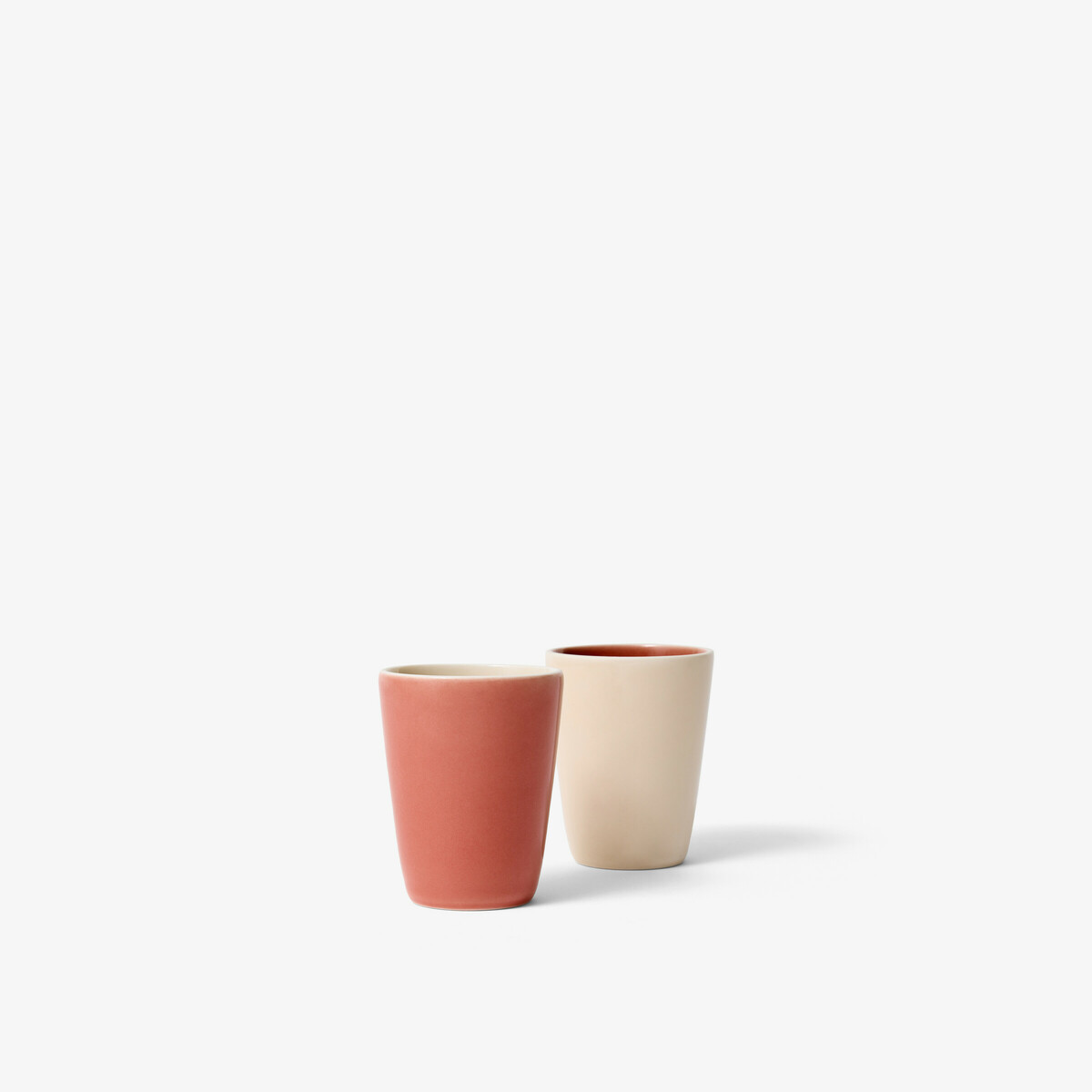 Sicilia Double Set Cups, Rosewood / Off-White - Ceramic - image 2