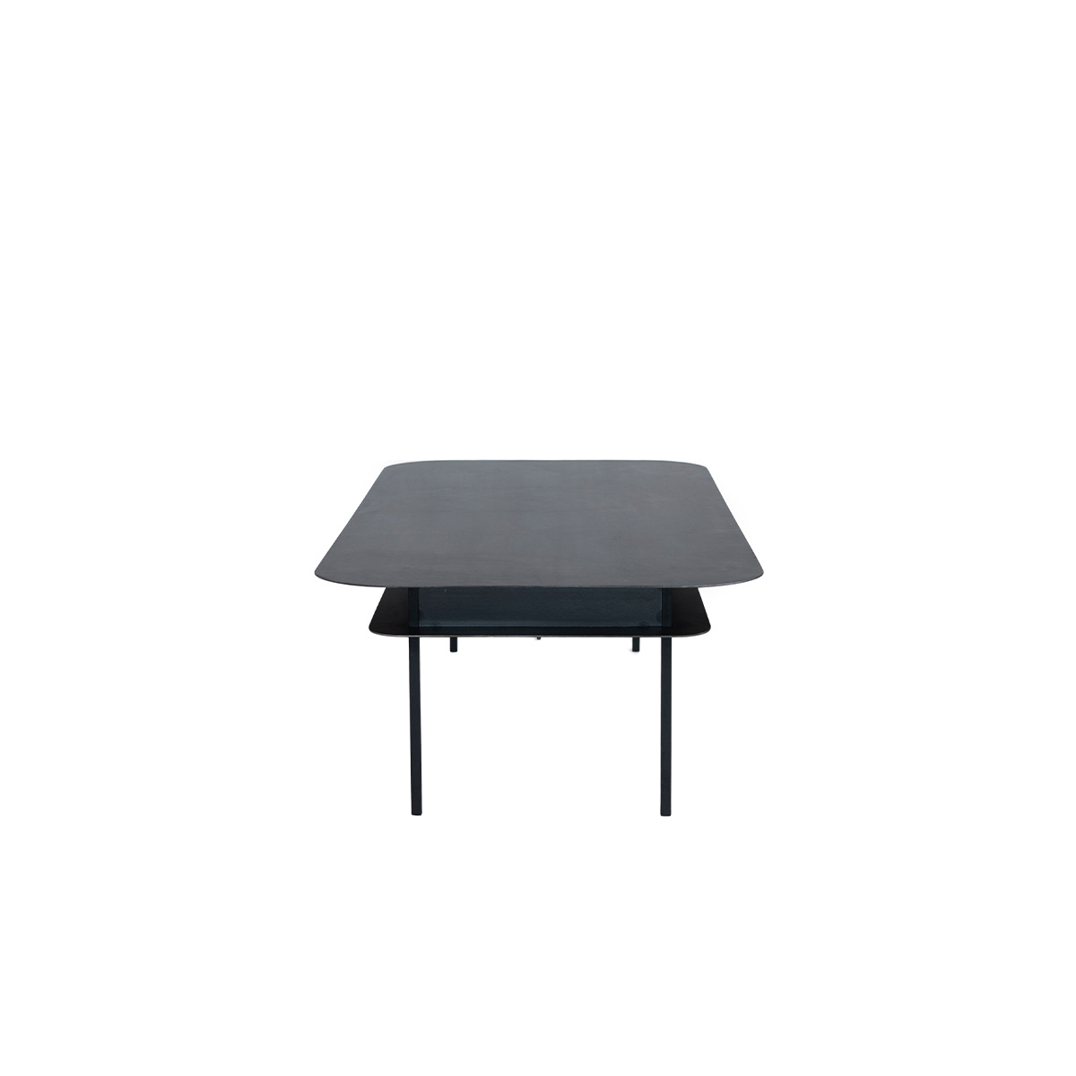 Table Basse Tokyo Rectangulaire, Noir - L150 x l70 x H40 cm - Acier Thermolaqué - image 5