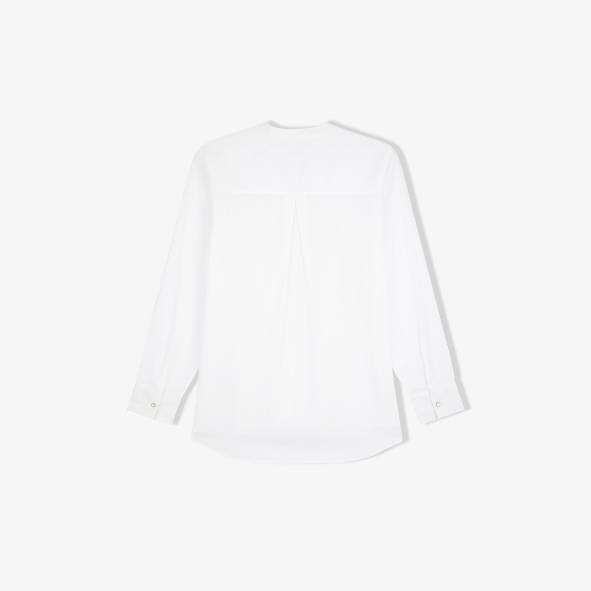 Ellea bib blouse, White - Lightweight cotton voile - image 2