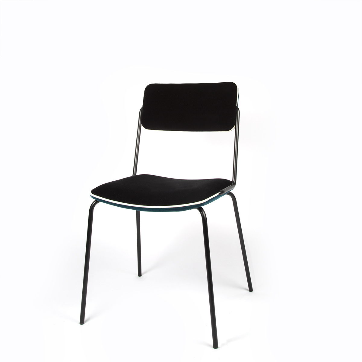 Chair Double Jeu, Green - H85 x W51 x D43 cm - Steel / Velvet - image 12