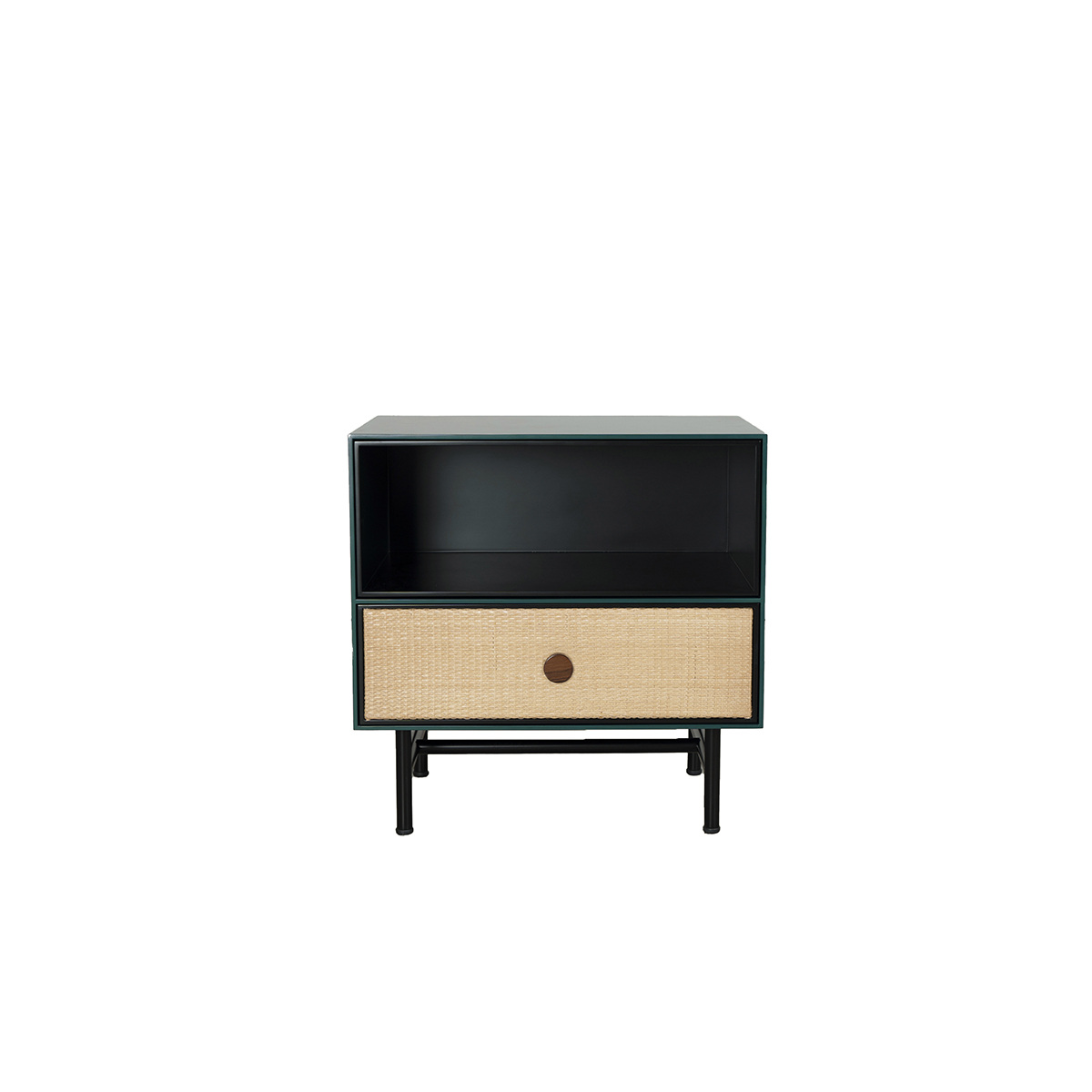 Bedside Table Essence, Black / Ivory - LL55 x W38 x H55 cm - Lacquered wood - image 6