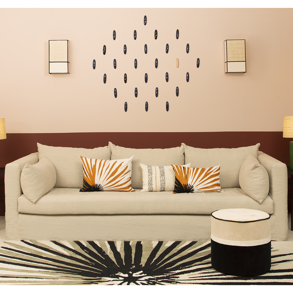 Carpet Paquerette, Ecru / Williamsburg - 200 x 300 cm - Wool / Jute - image 2