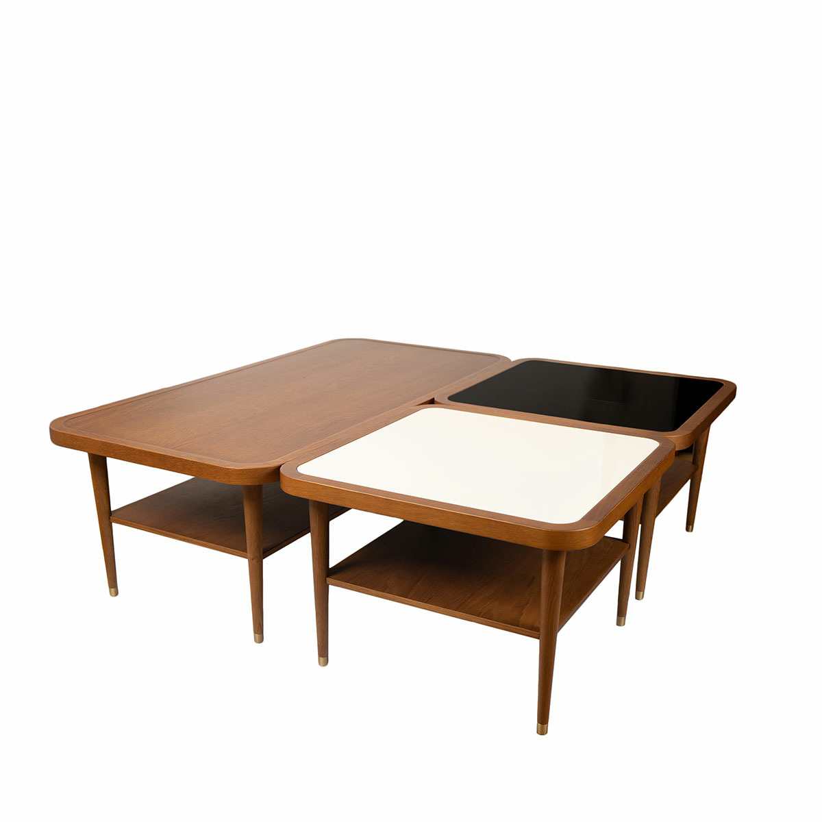 Table Basse Puzzle, Chêne / Blanc - L60 x l60 x H40 cm - Chêne - image 12