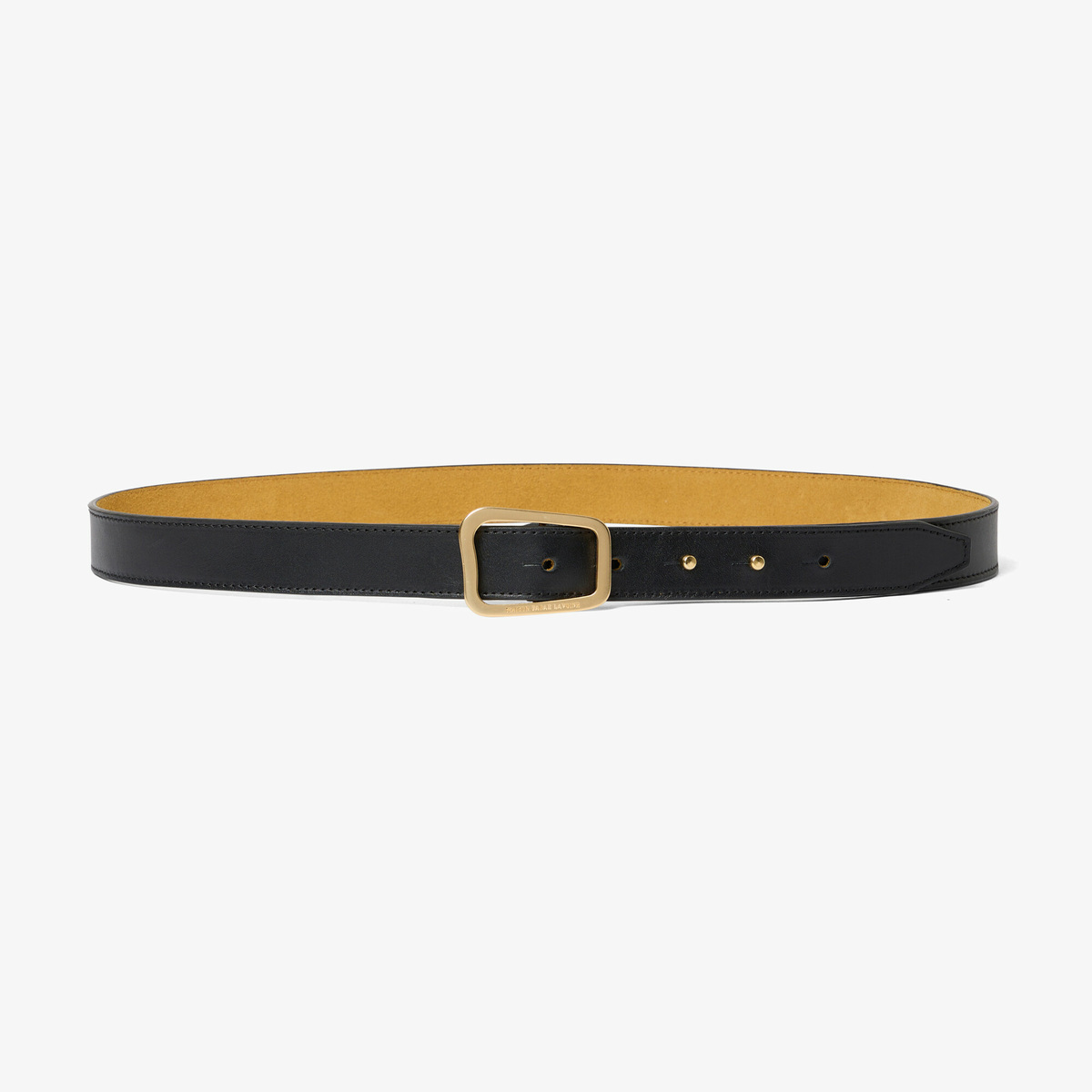 Belt Double Jeu, Camel / Black - Reversible leather and suede - image 5