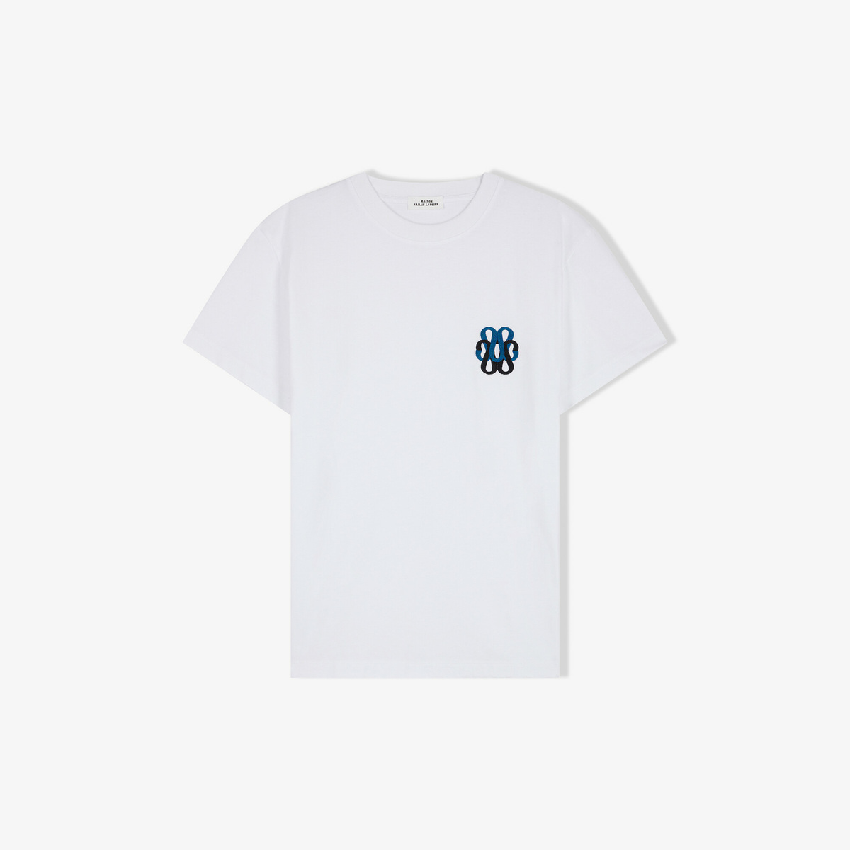 Monogram T-shirt, White - Round Neck - 100% Cotton - image 1