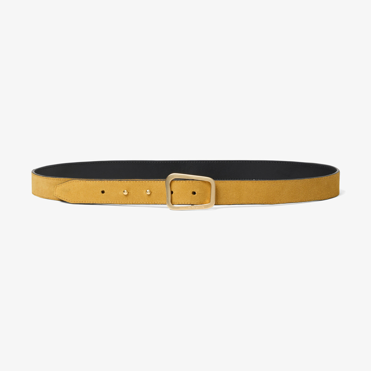 Belt Double Jeu, Camel / Black - Reversible leather and suede - image 6