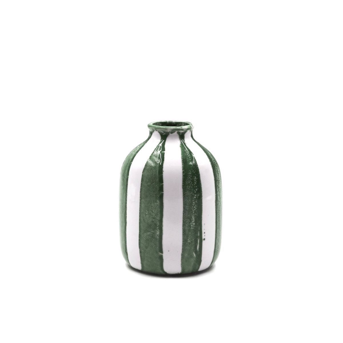 Vase Décoratif Riviera, Vert - H14 cm - Céramique - image 1