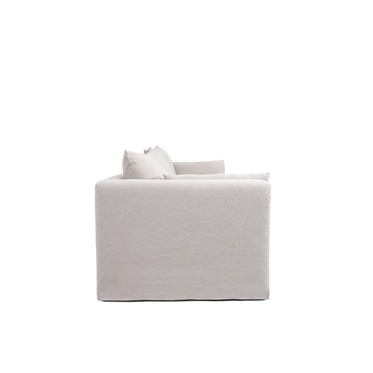 Box Sofa, L300 x P105 x H85 cm - Peach - Linen - image 3