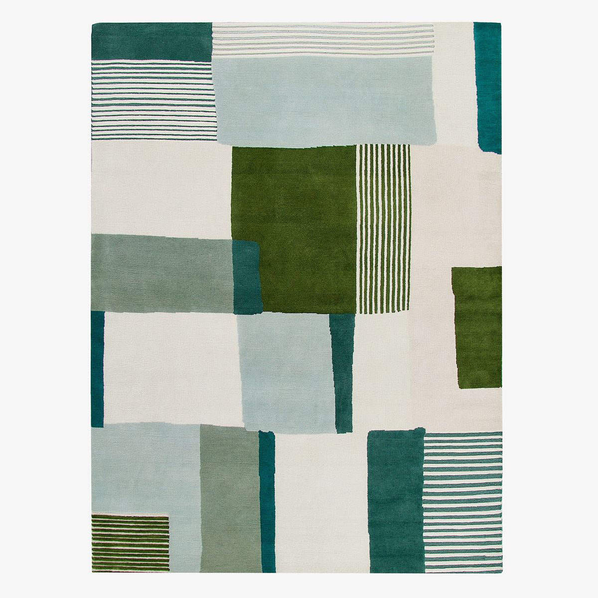 Carpet Boro, Eucalyptus - 170 x 240 cm - Wool / Cotton - image 1