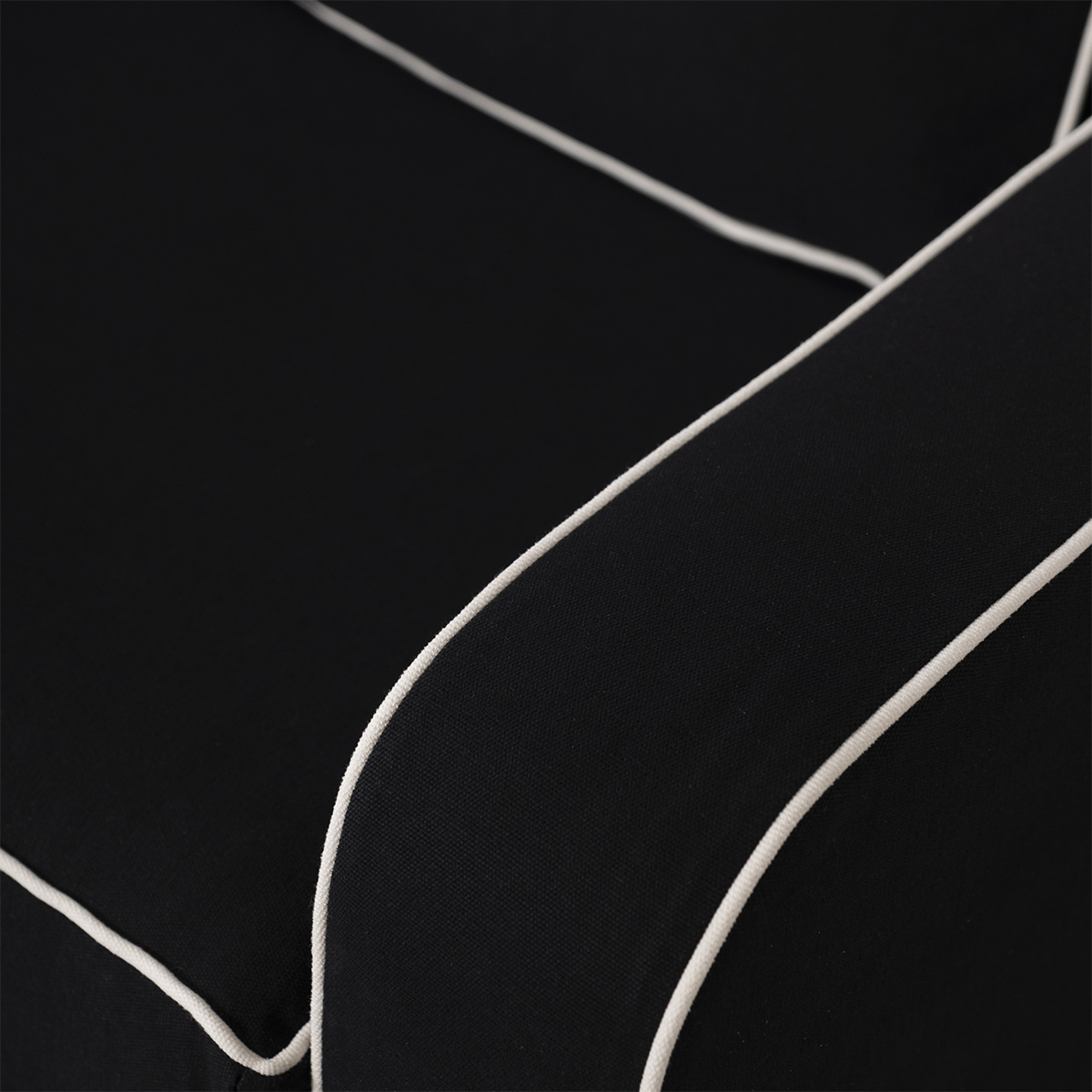 Canapé-lit Marie, Noir / Blanc - L206 x P95 x H81 cm - Coton - image 7