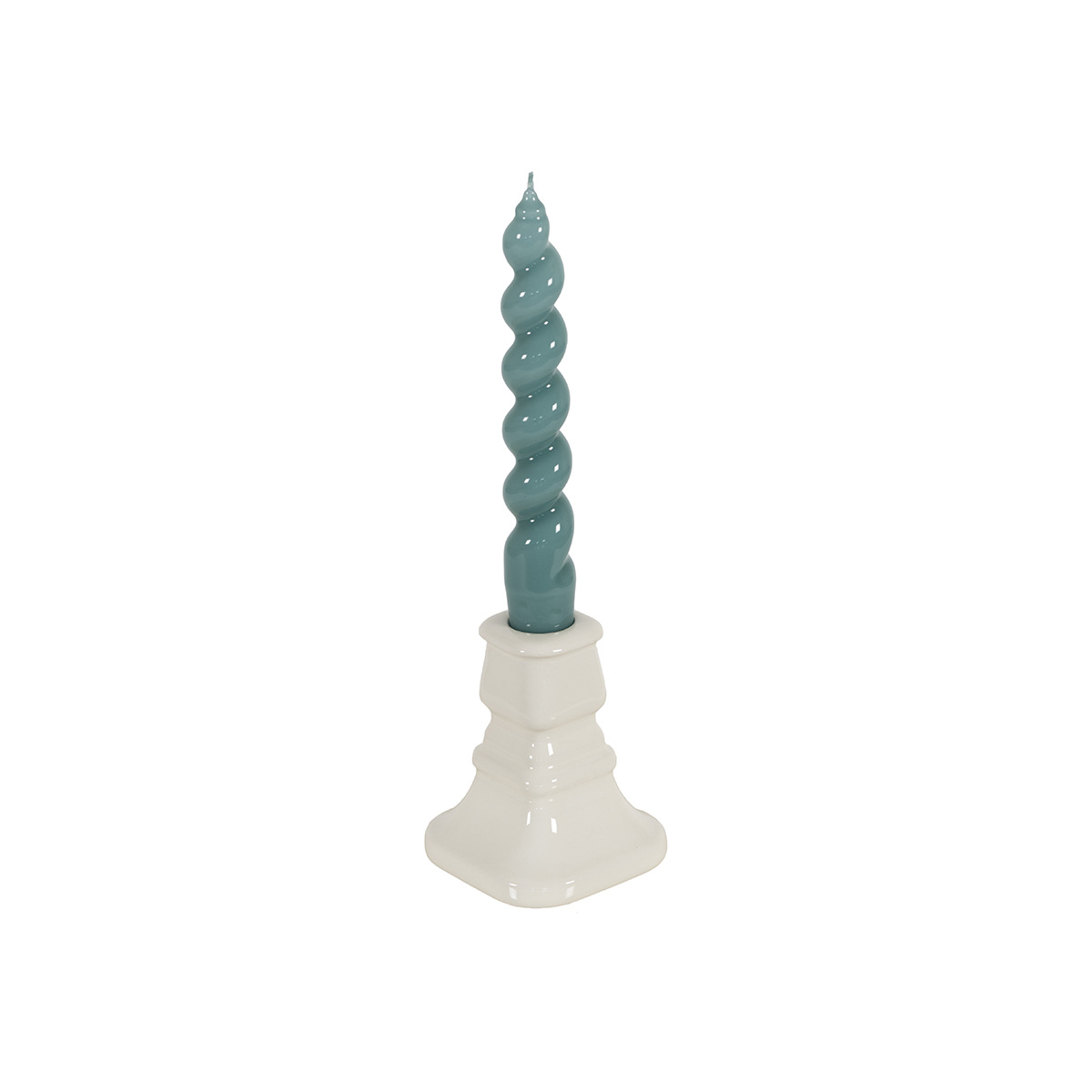 Candlestick Castiglione, Off white - H10 cm - ø8 cm - Ceramic - image 2
