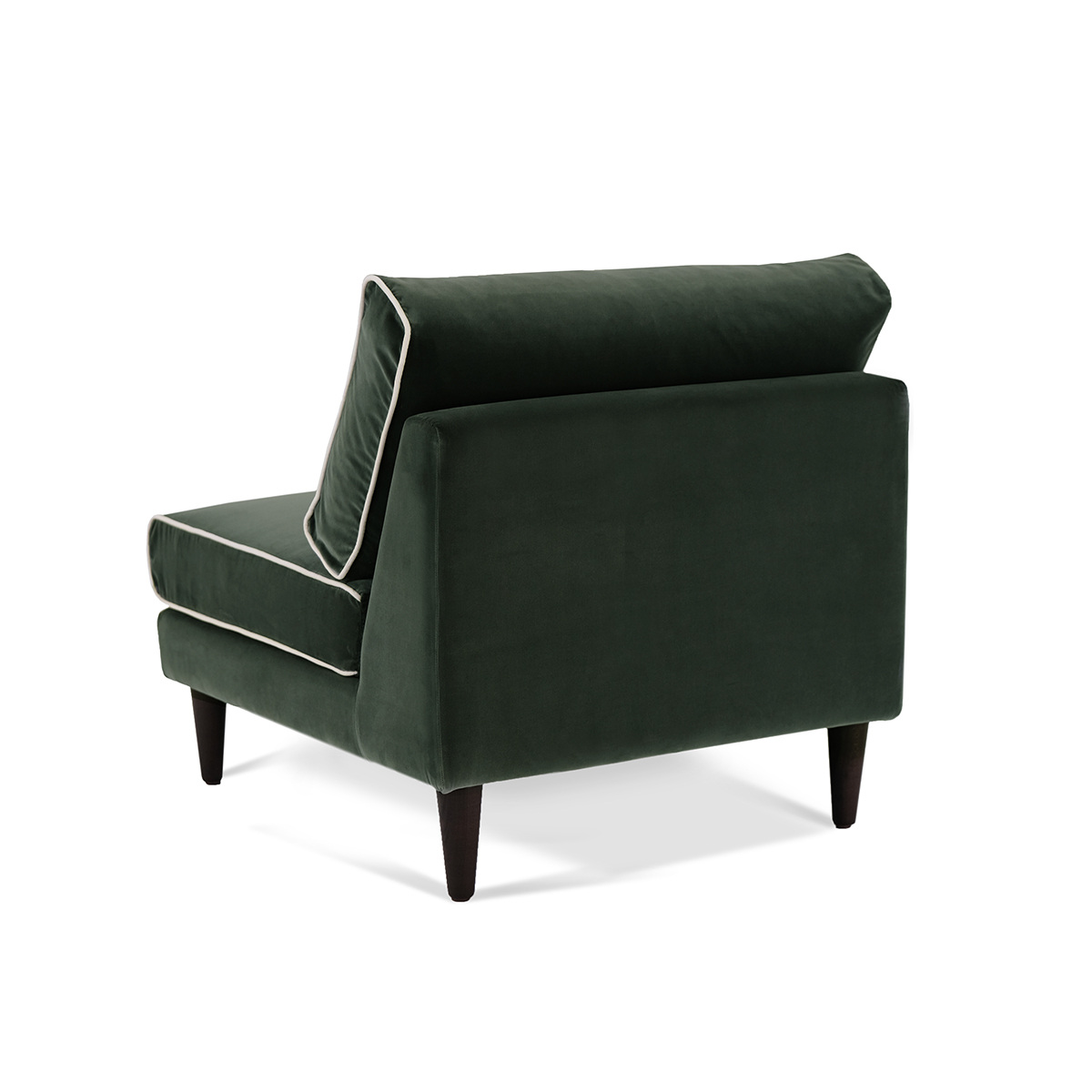 Flip Chair Noa, Green / Black- H80 x W80 x D75 cm - Velvet / Wood - image 4