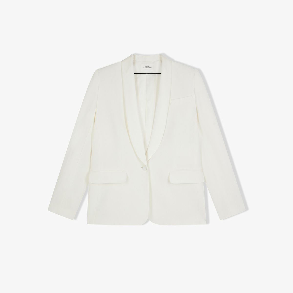 Tuxedo Jacket France, White - Straight cut - Acetate / Viscose - image 1