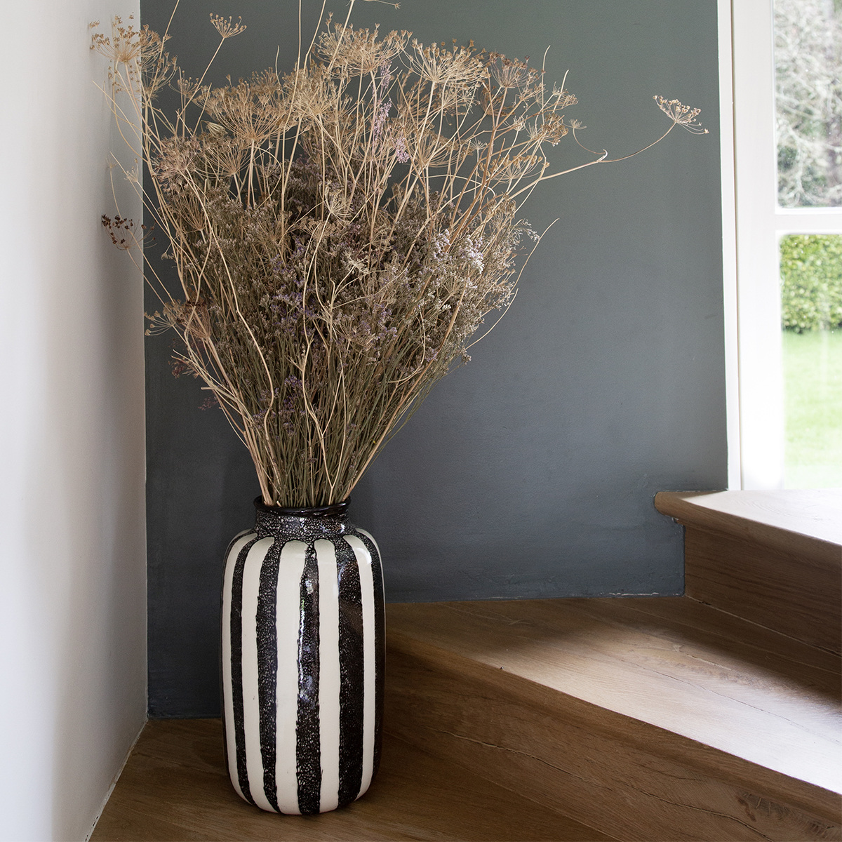 Decorative Vase Riviera, Black - H36 cm - Ceramic - image 3
