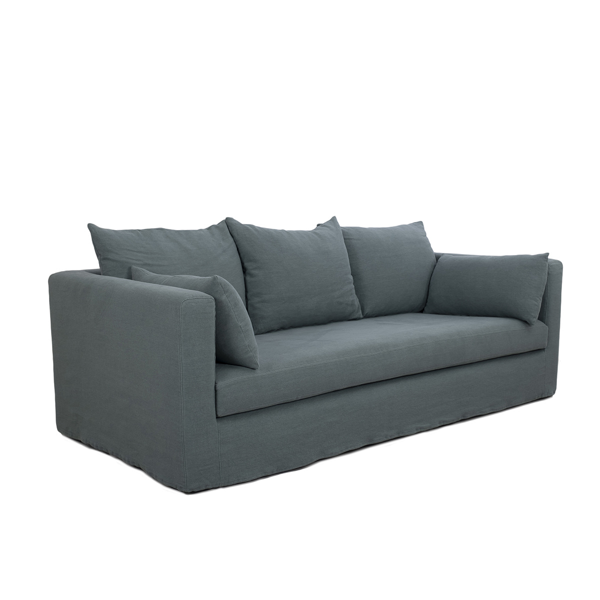 Box Sofa, L250 x P105 x H85 cm - Storm Blue - Linen - image 2