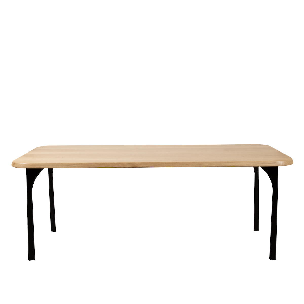 Table Haute Oasis, Naturel / Noir - L250 x l115 x H75 cm - Chêne / Métal - image 1
