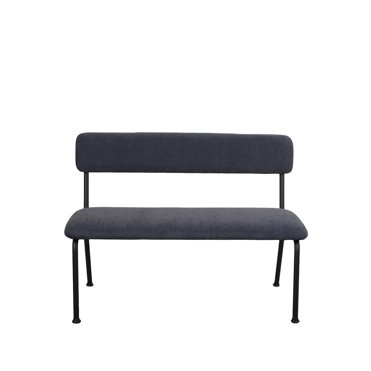 Bench Le Tube, Midnight Blue - L63 x W25 x H33 in - Steel / Linen - image 13