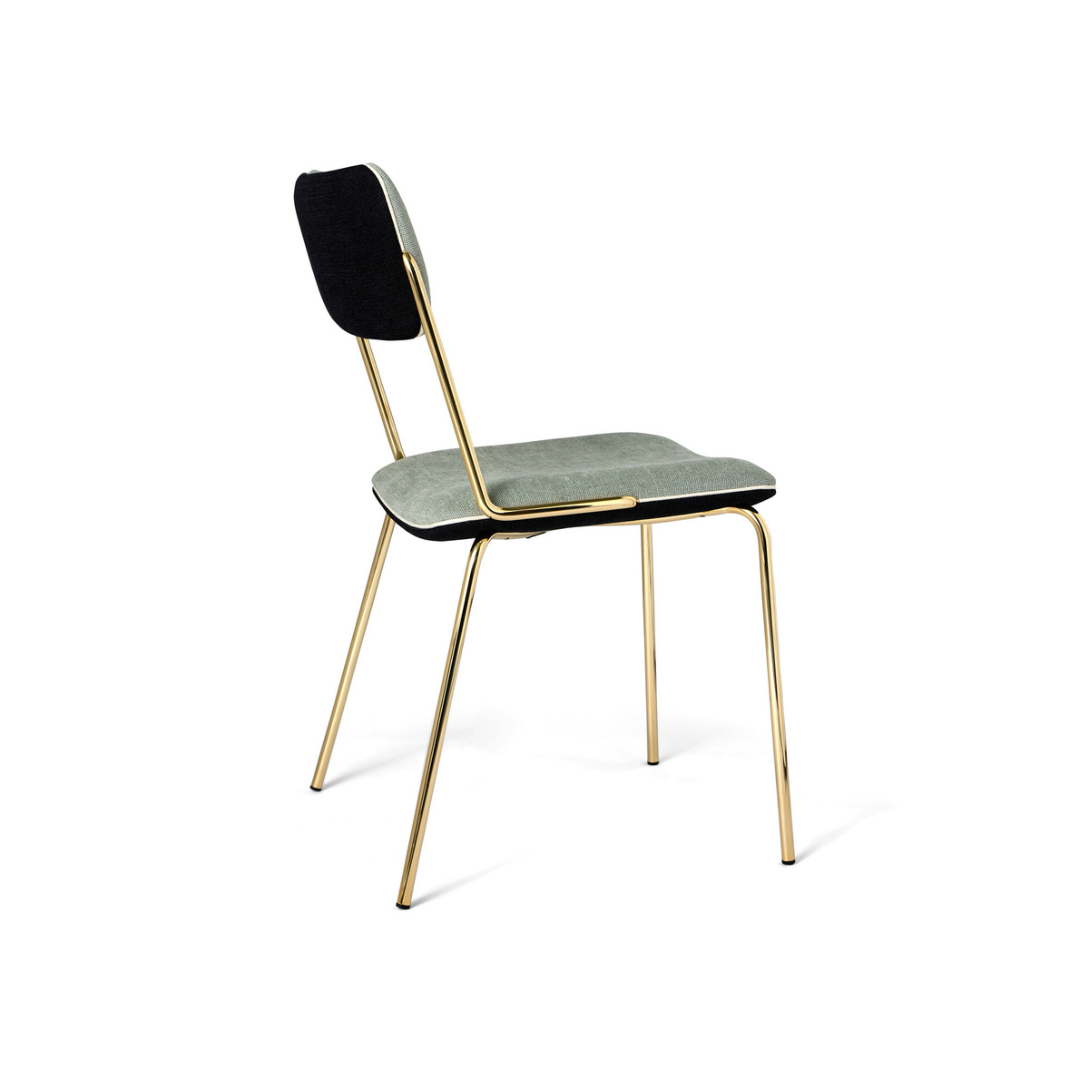 Chair Double Jeu, Almond / Gold - H85 x W51 x D43 cm - Cotton - image 4